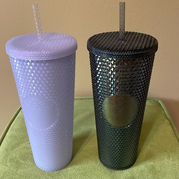 Starbucks Other - 2 Starbucks Spikey Purple and Grey 24oz Cold Cups